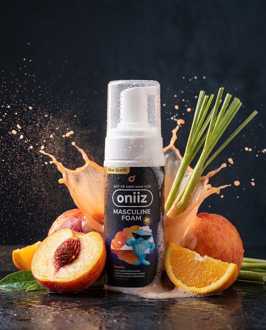 a single oniiz beachy bottle as hero surrounded 