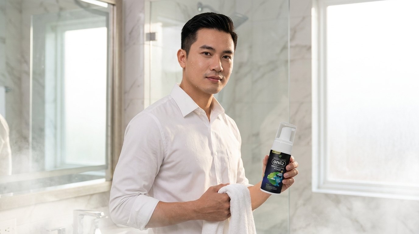 a stylish confident vietnamese man 27 in a crisp